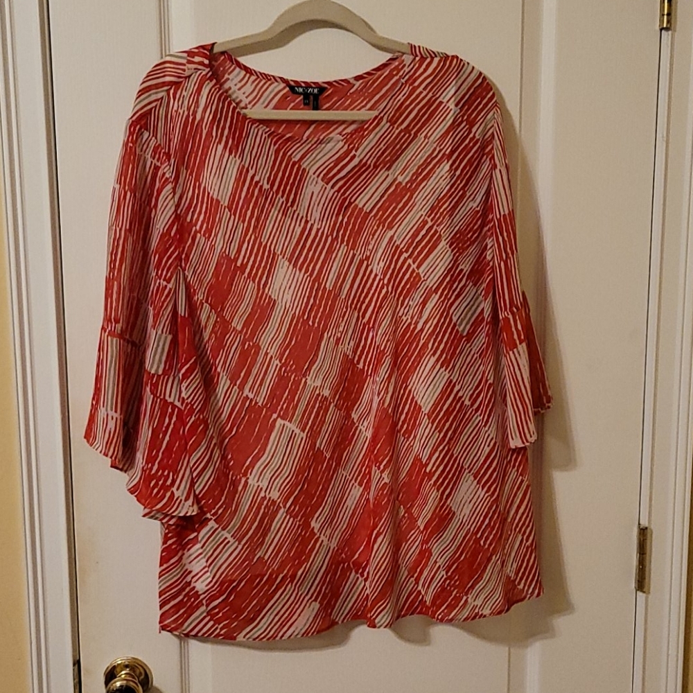 Nic & Zoe plus size 3x multicolored blouse